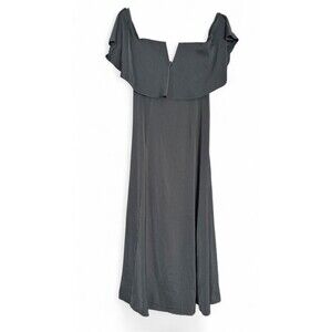 black flowy dress forever 21 Forever 21 Womens Maxi Dress with Side Ruching Detail and High Neckline, Sleek Fitted Silhouette with Side Slit for Evening and Special Occasions,
